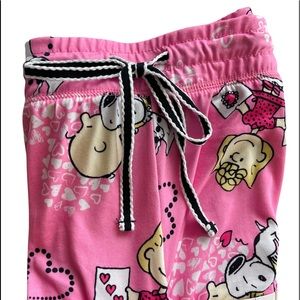 NWT Peanuts Joggers Sleepwear Pink Pants Pockets Women Plus Size 2X